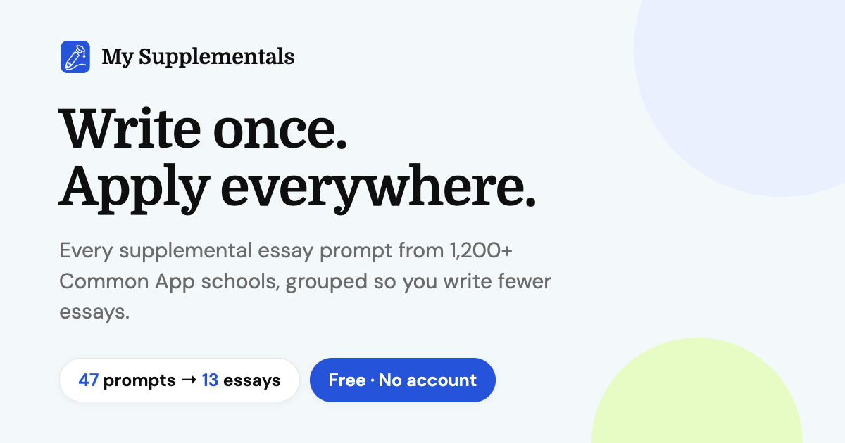 I built a free tool that collects college essay prompts and exports them to Google Docs (How should 